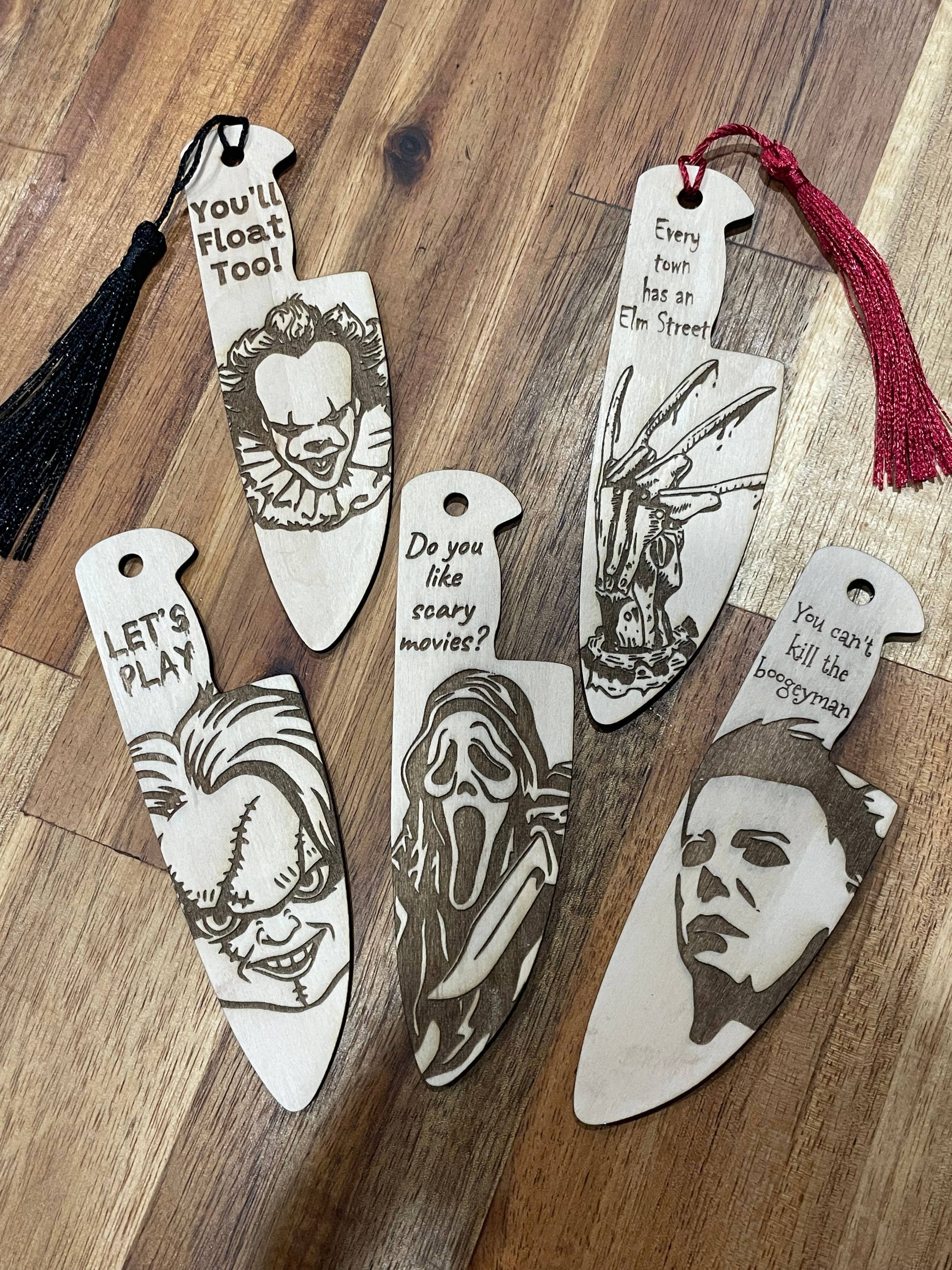 Scary Book- Bookmarks (Set of 5)