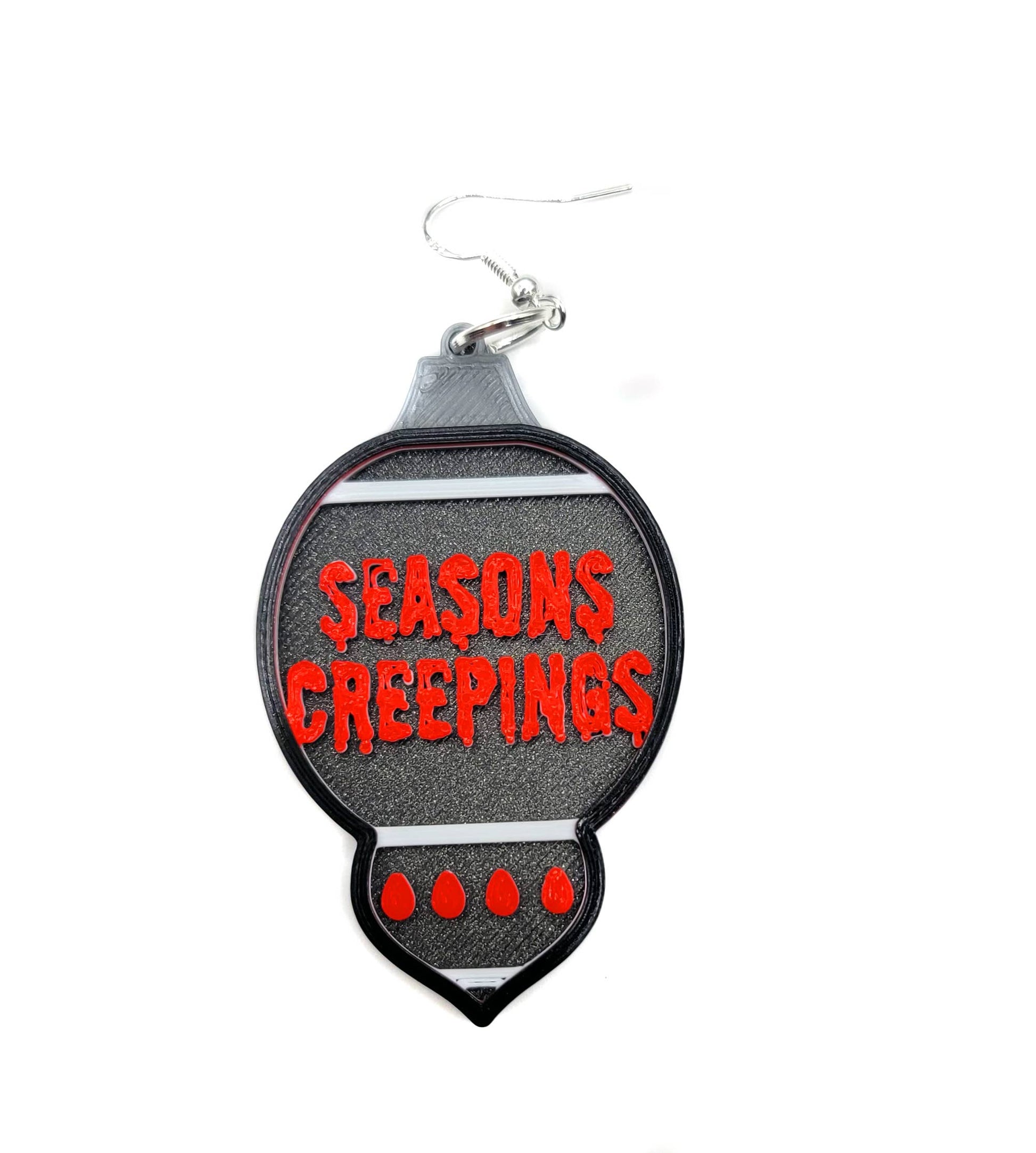 Seasons Creepings Spooky Christmas Ornament Earrings