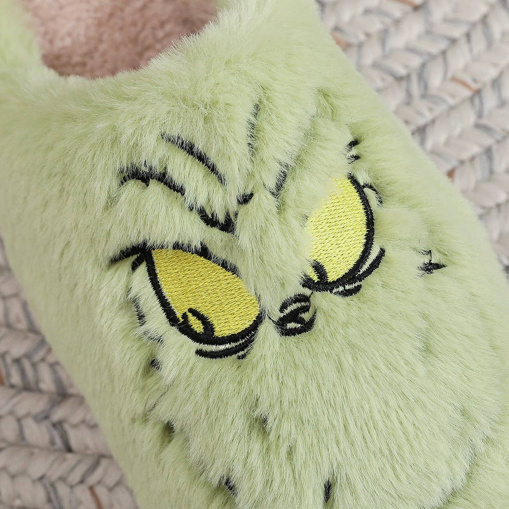CHRISTMAS GREEN MONSTER GRINCH SLIPPERS