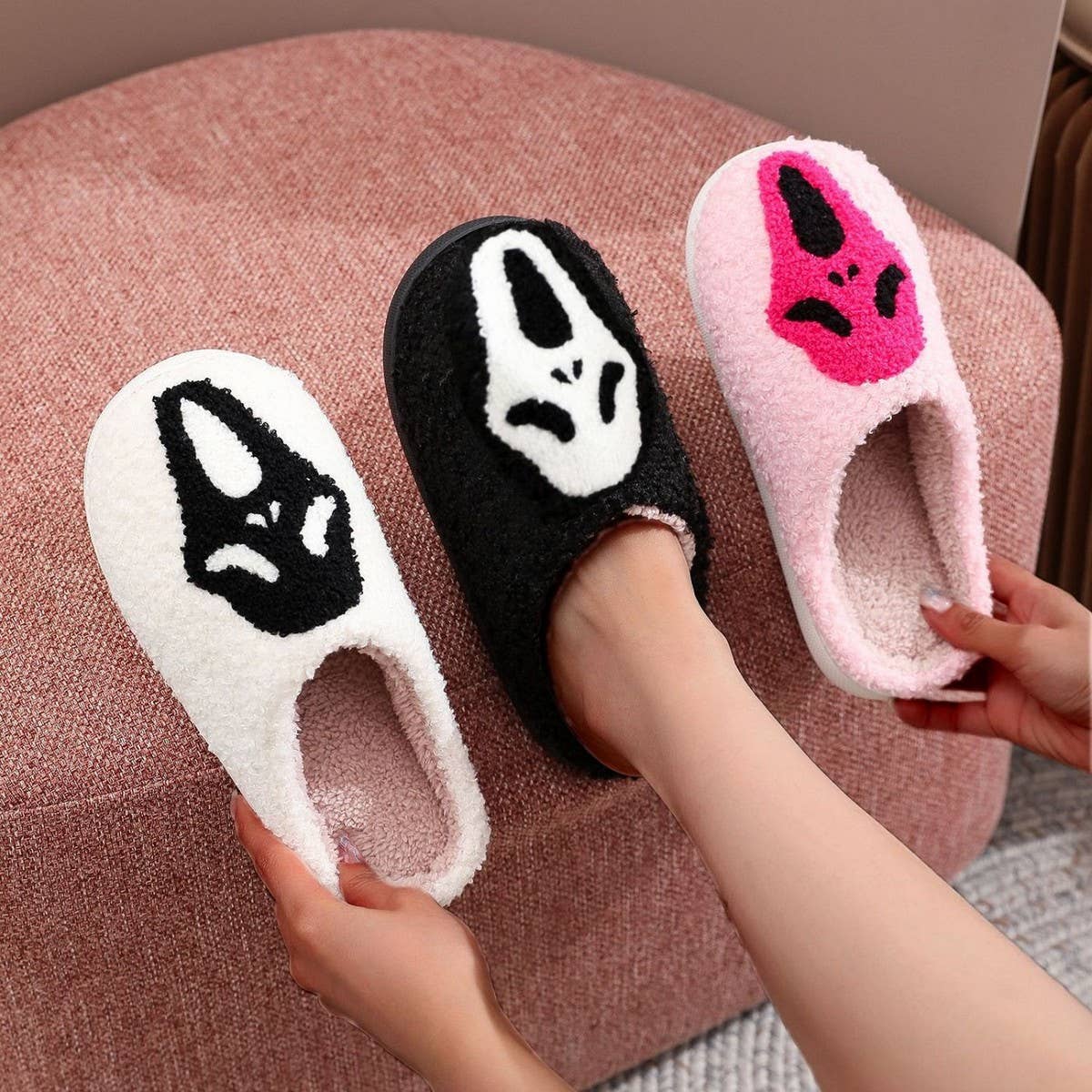 NEW HALLOWEEN GHOST FACE COTTON SLIPPERS_CWSHS0758