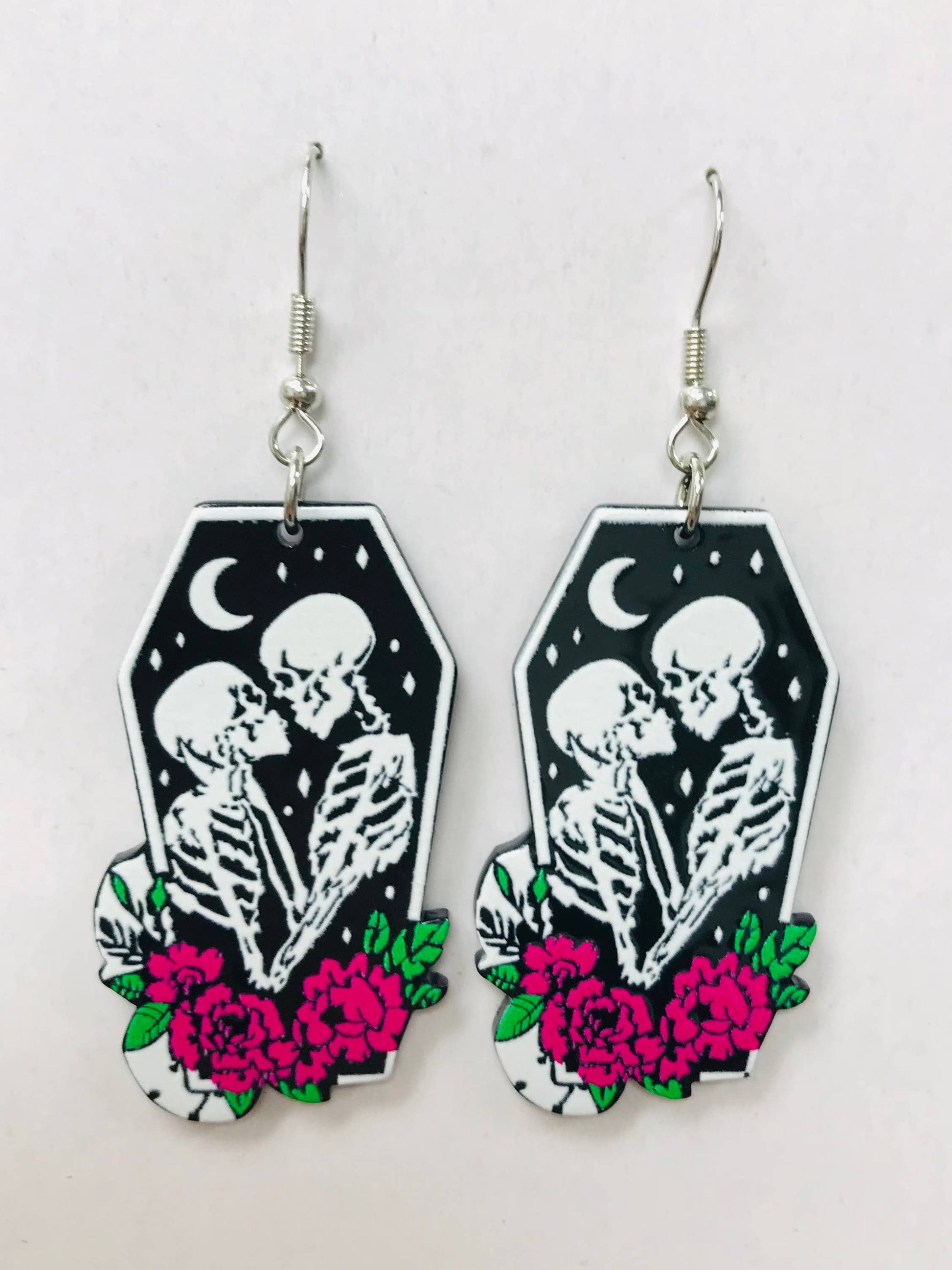 Valentine Lover Skeleton Horror Earrings Halloween