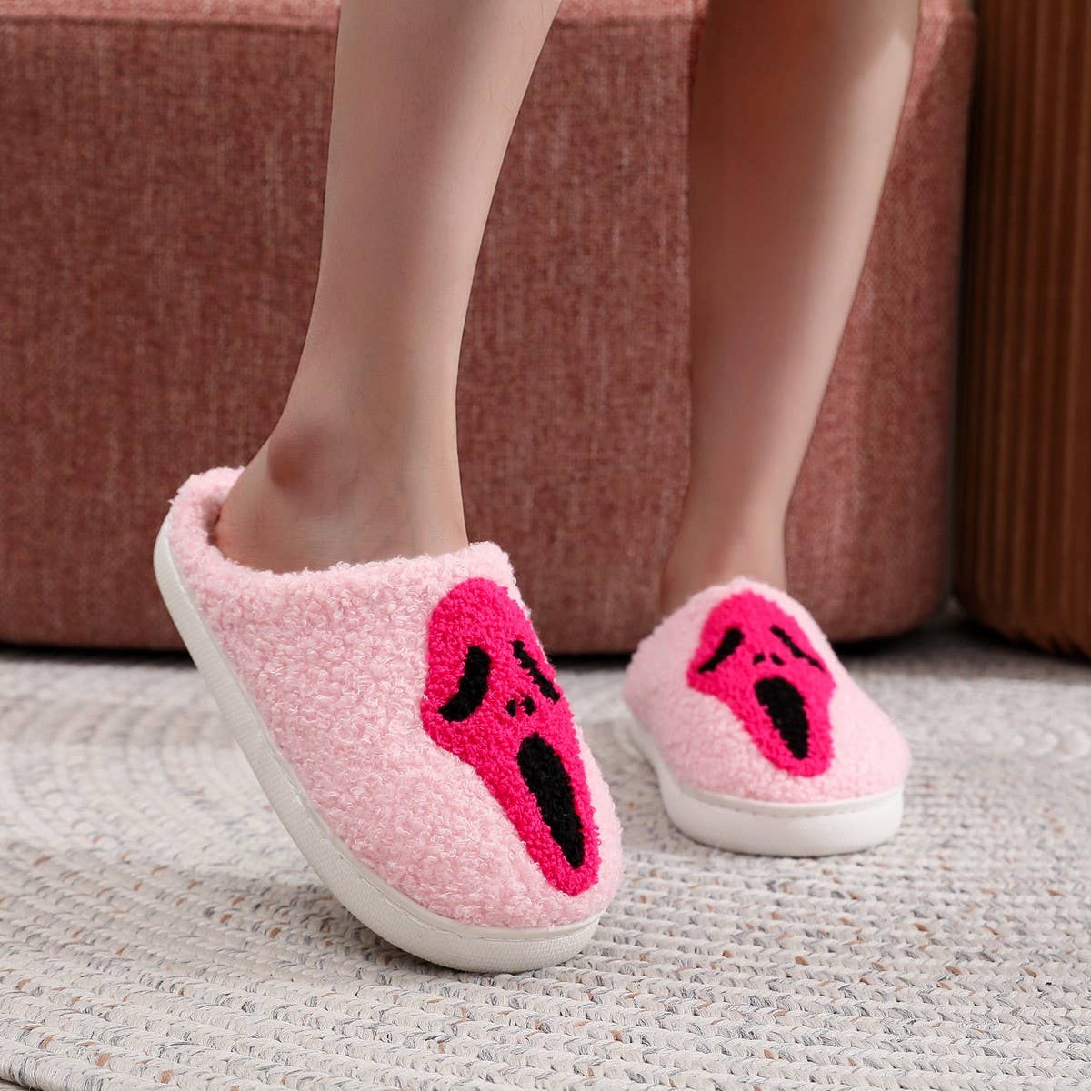 NEW HALLOWEEN GHOST FACE COTTON SLIPPERS_CWSHS0758