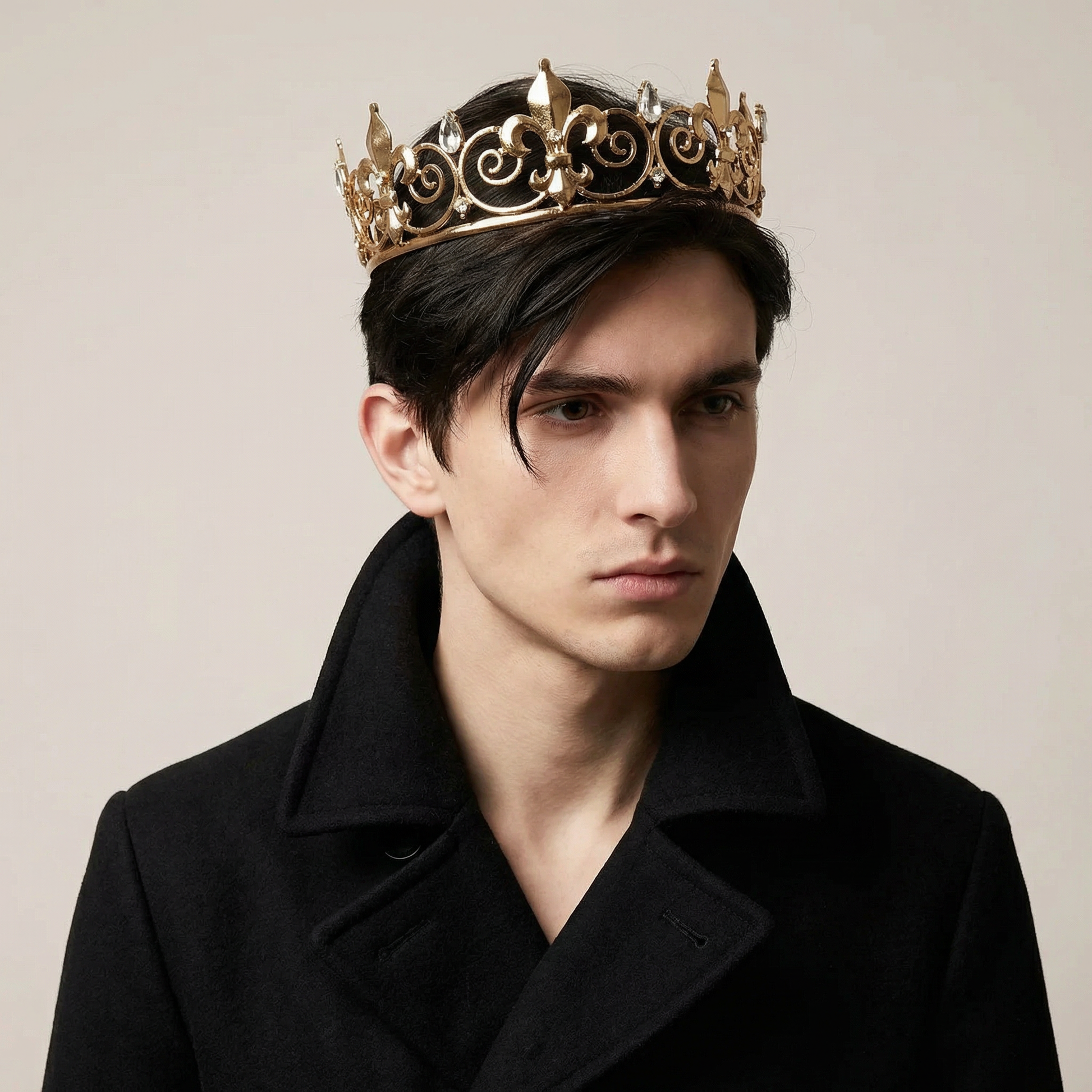 Royalty is Earned Unisex Circular Crown in Gold or Silver | Royalty Crown or Photo Prop Hair Accessory