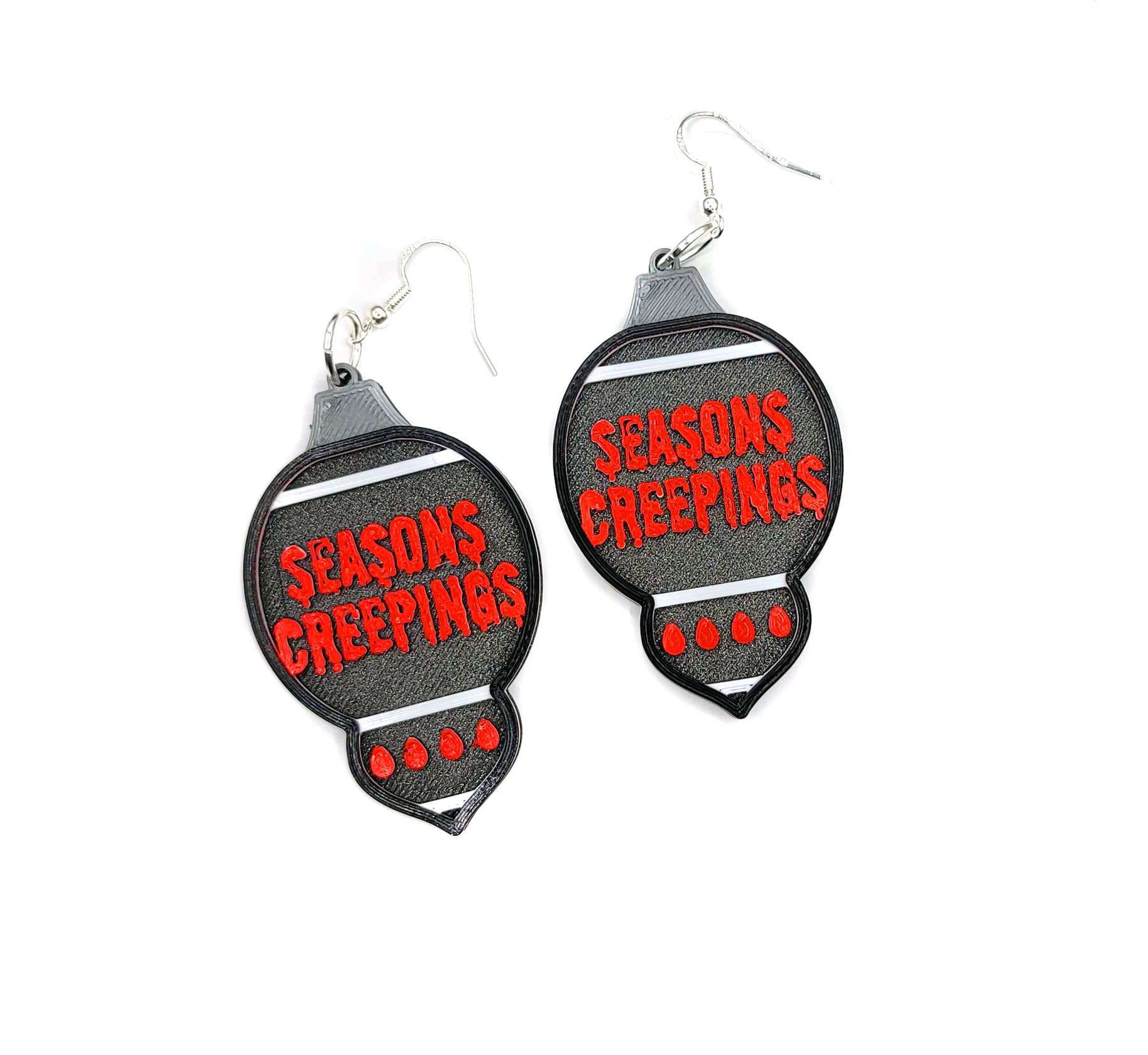 Seasons Creepings Spooky Christmas Ornament Earrings