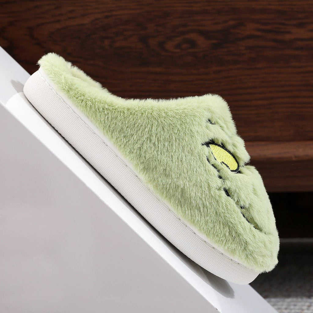 CHRISTMAS GREEN MONSTER GRINCH SLIPPERS