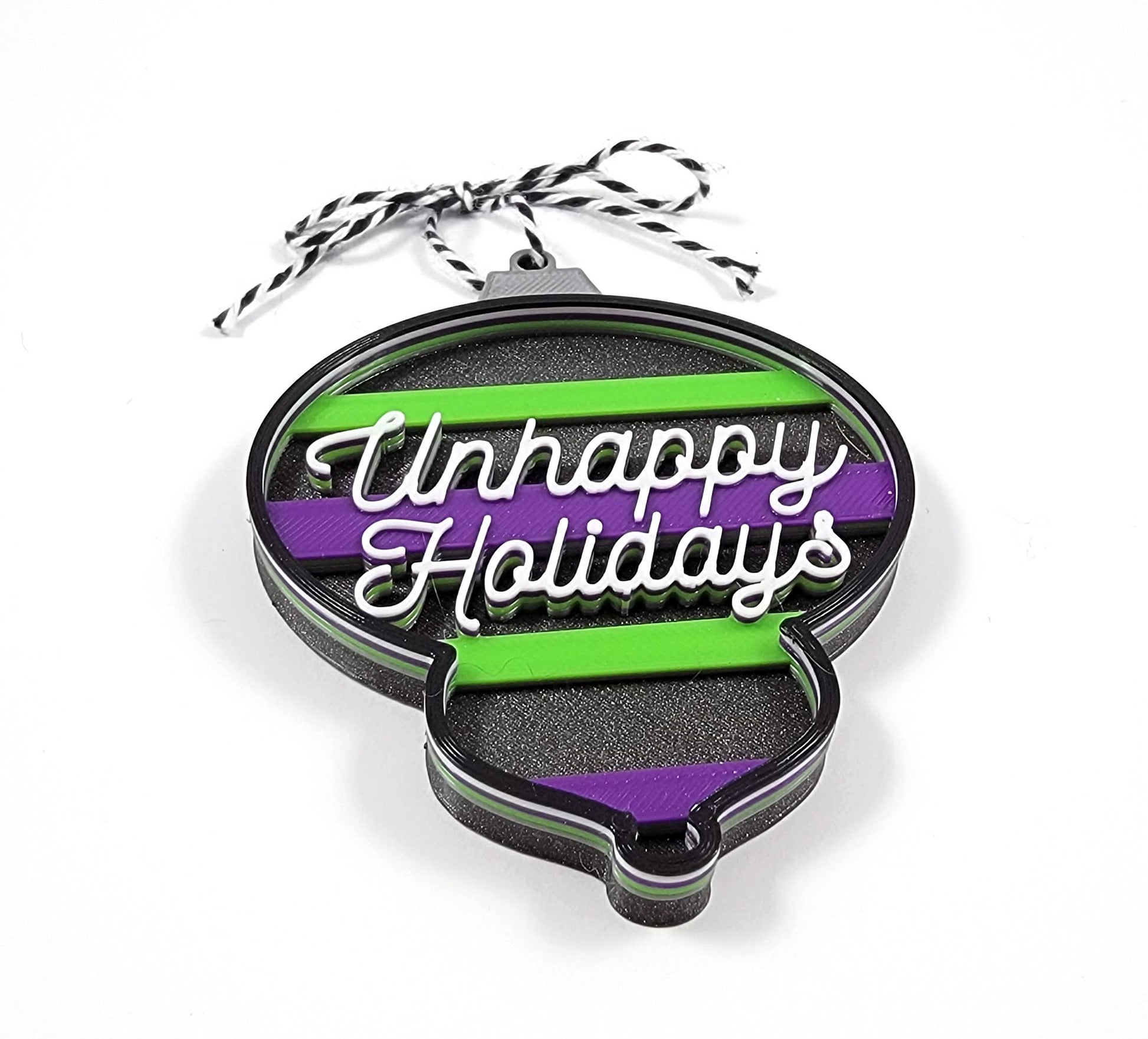 Unhappy Holidays 3D Printed Spooky Christmas Ornament