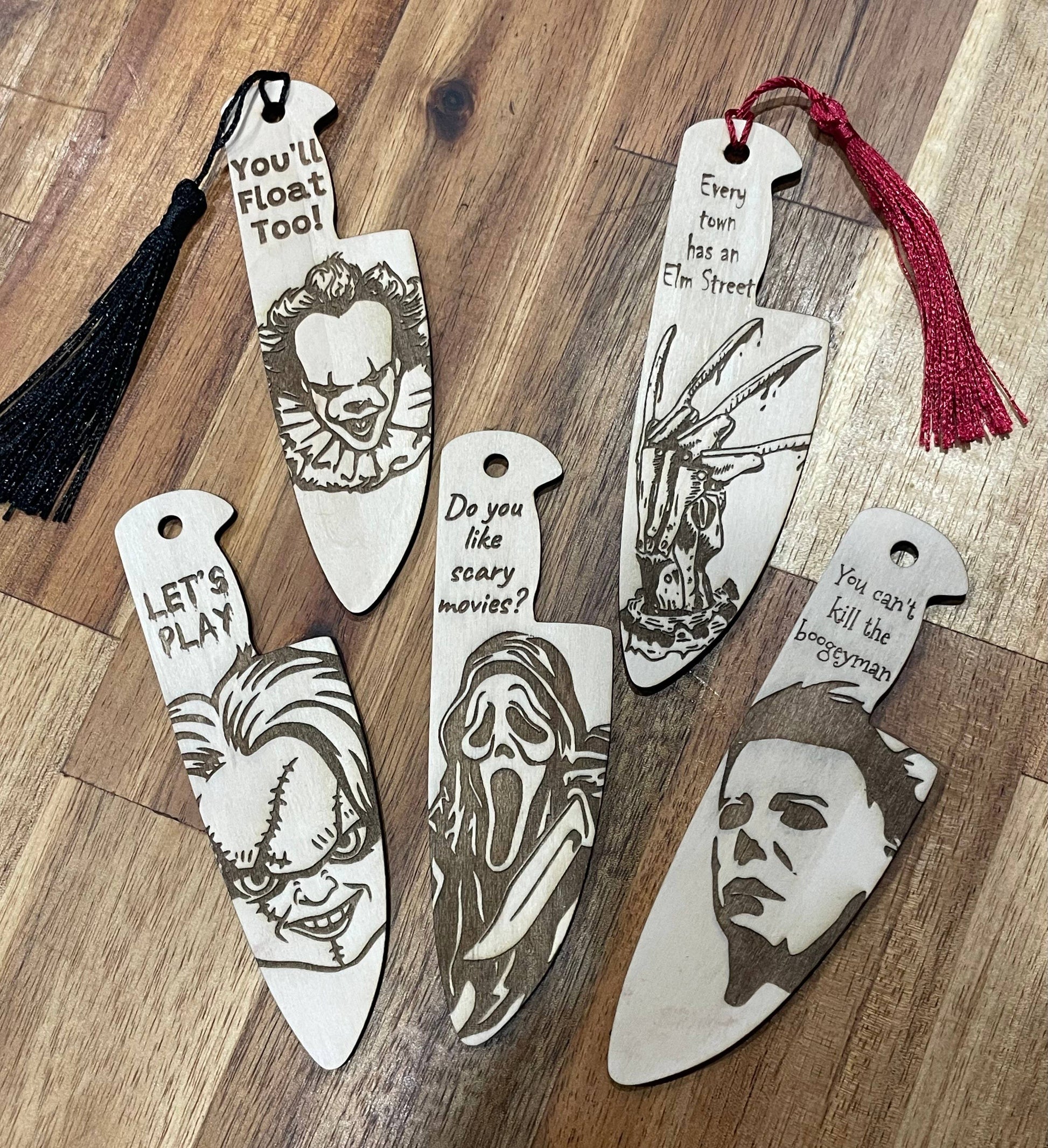 Scary Book- Bookmarks (Set of 5)